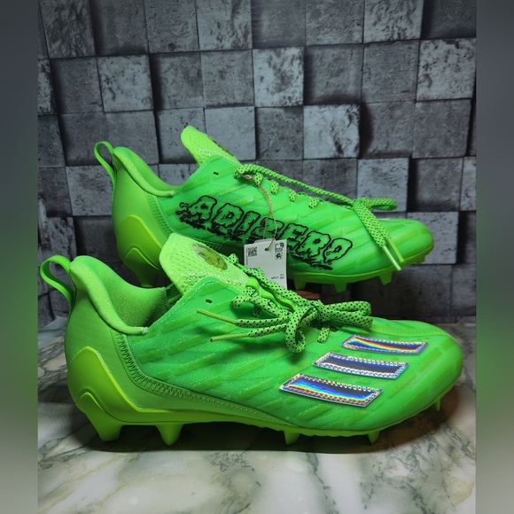 Adidas Adizero Cleats Team Solar Green Silver Size 10. - Picture 1 of 11